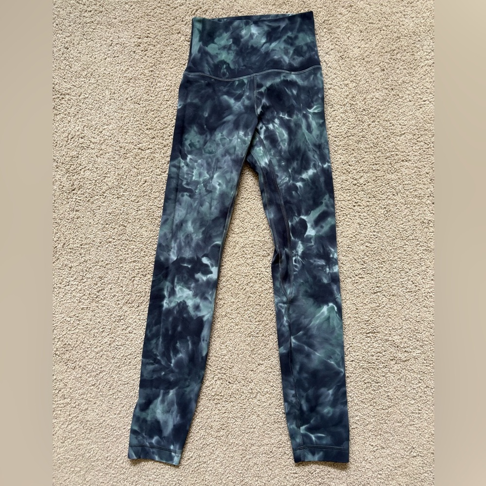 Lululemon Align Leggings Blue Tie Dye Size 2